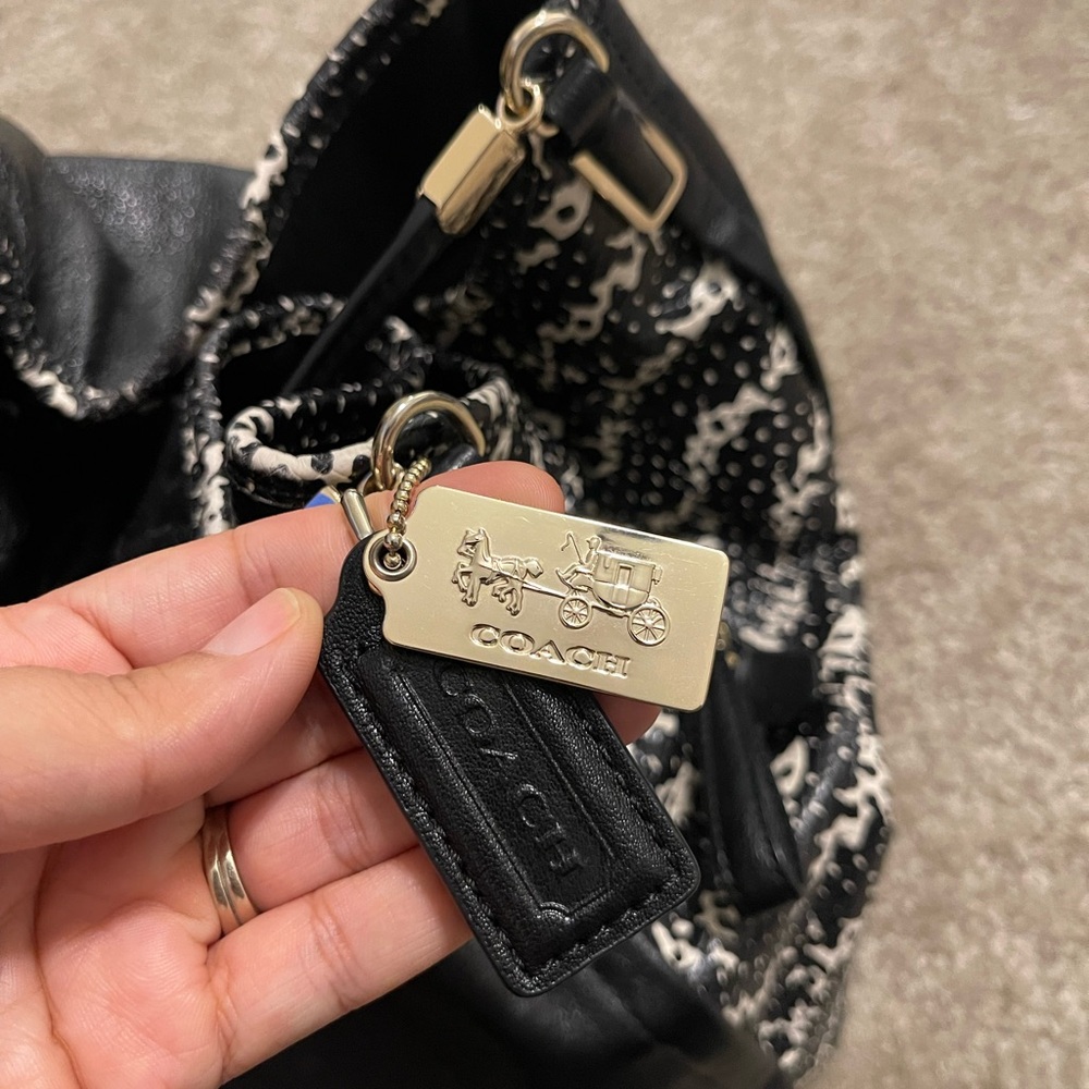 Coach Black White Python Madison Phoebe Leather S… - image 7